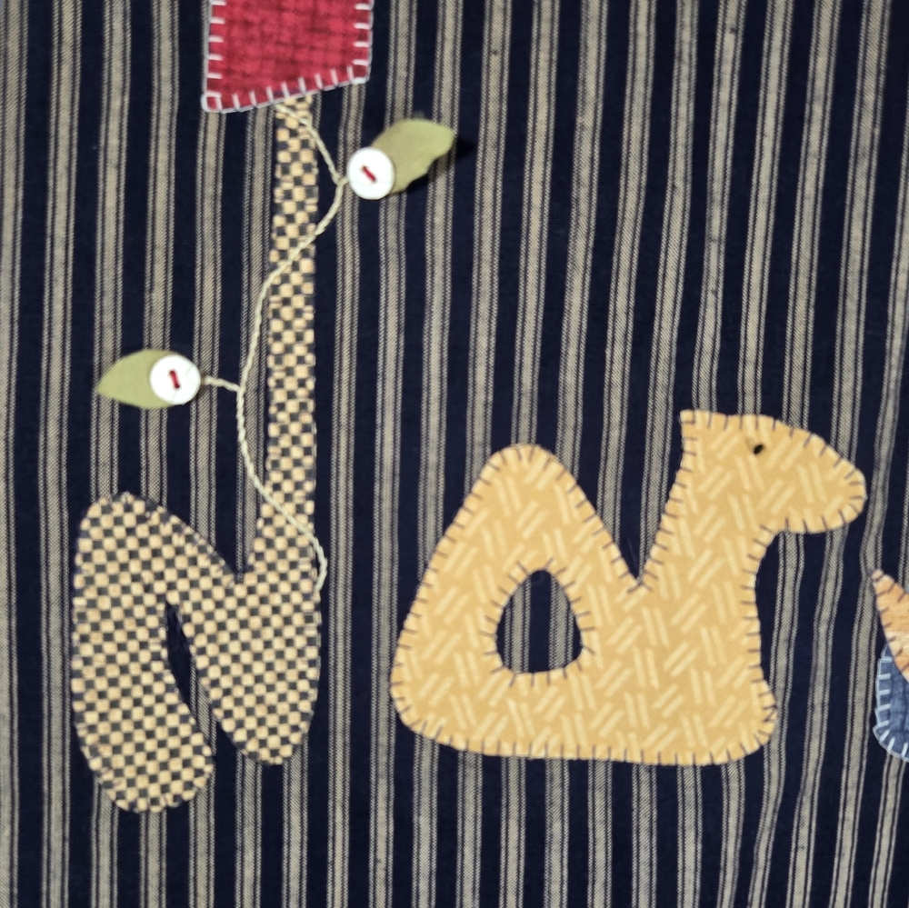 Handmade Patchwork Animal Vest Folk Art Style M/L Noah's‎ Ark Vest - Picture 8 of 9
